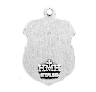Sterling Silver Badge Shaped St. Michael Medal