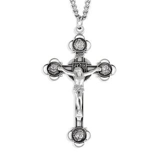 1 15 16 Inch Sterling Silver Crucifix With 24 Inch Chain 4