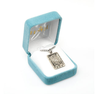 Sterling Silver Rectangle Shaped St. Michael Medal