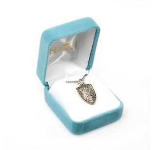 Sterling Silver Shield Shaped St. Michael Medal