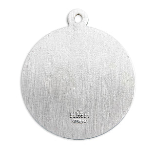 7/8-inch Round Sterling Silver Saint Michael Medal on a 24'' Chain