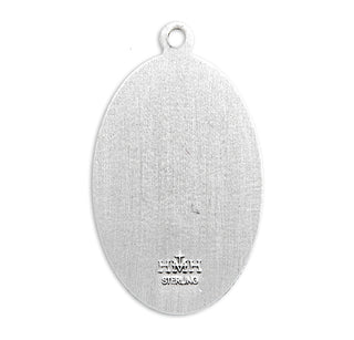 Saint Michael Archangel Oval Sterling Silver Medal