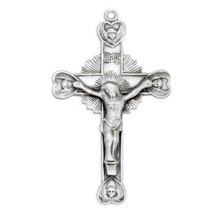 Sterling Silver Crucifix with 24-inch Chain and Box