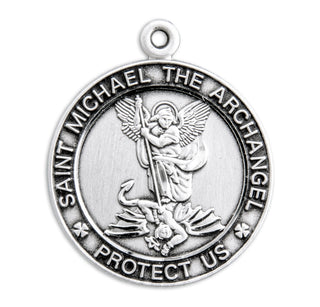 Sterling Silver Small St. Michael Medal
