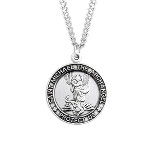 Sterling Silver Small Saint Michael Medal