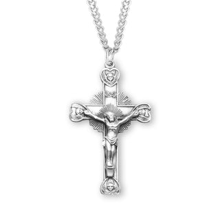 Sterling Silver Crucifix With A 24 Inch Chain And Box