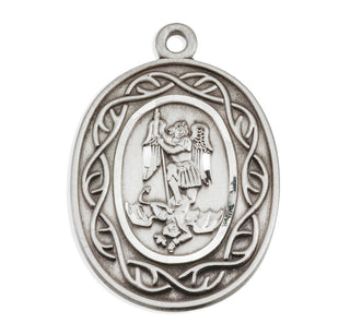 Sterling Silver Oval St. Michael Medal