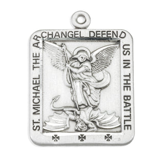 Sterling Silver Square St. Michael Medal