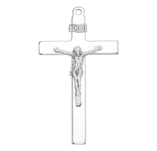 2-inch Sterling Silver Crucifix with 24-inch Chain