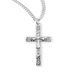 1 1 8 Inch Sterling Silver Cross With 18 Inch Chain