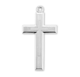 Sterling Silver Engraved Cross
