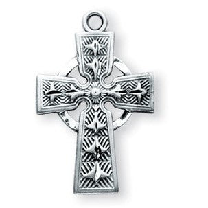 7/16-inch charm size Sterling Silver Miraculous Medal | 16-inch Chain