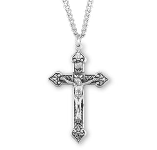 1 7 8 Inch Sterling Silver Crucifix With 24 Inch Chain 8
