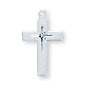 7/8-inch Sterling Silver Cross | 18-inch Chain