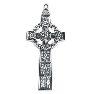1 1/2-inch Sterling Silver Celtic Cross with 18-inch Chain - SALE