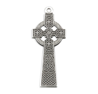 1 1/8-inch Sterling Silver Celtic Cross with 18-inch Chain