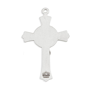 1 13/16-inch Sterling Silver Crucifix with 24-inch Chain