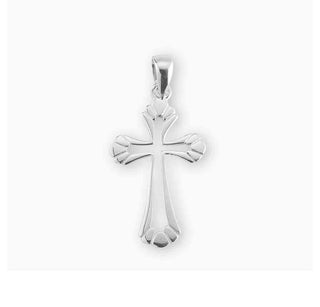 1-inch Sterling Silver Cut Out Cross with 18-inch Chain