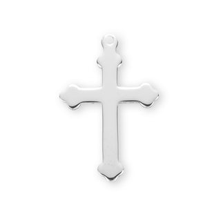 1-inch Sterling Silver Cross with 18-inch Chain
