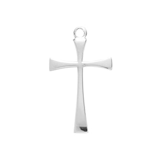 7/8-inch Sterling Silver Cross with 18-inch Chain