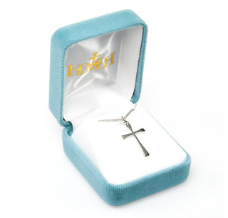 7/8-inch Sterling Silver Cross with 18-inch Chain