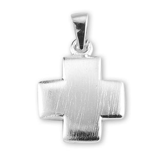 1/2-inch Sterling Silver Cross with 18-inch Chain