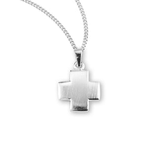 1 2 Inch Sterling Silver Cross With 18 Inch Chain