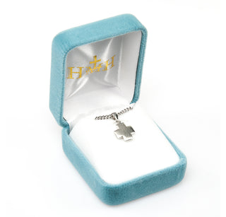 1/2-inch Sterling Silver Cross with 18-inch Chain