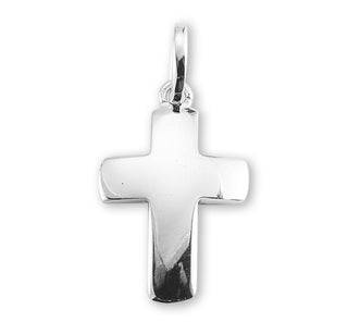 5/8-inch Sterling Silver Cross with 18-inch Chain