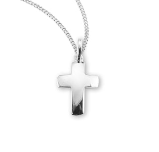 5 8 Inch Sterling Silver Cross With 18 Inch Chain