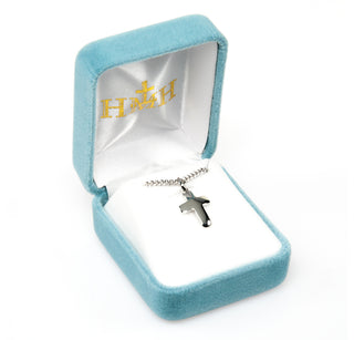 5/8-inch Sterling Silver Cross with 18-inch Chain