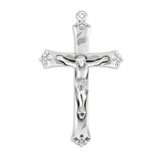 1 11/16-inch Sterling Silver Crucifix with 24-inch Chain