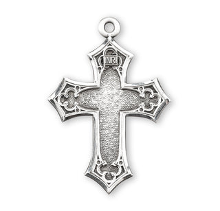 1 1/2-inch Sterling Silver Cross with 24-inch Chain