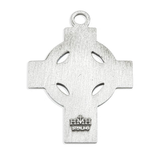 1 1/16-inch Sterling Silver Celtic Cross with 24-inch Chain