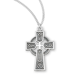 Sterling Silver Celtic Cross With 18 Inch Chain
