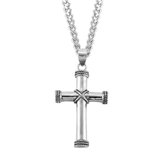 1 5 8 Inch Sterling Silver Cross With 24 Inch Chain