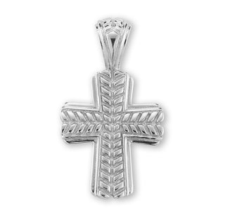 1 5/8-inch Sterling Silver Cross with 24-inch Chain