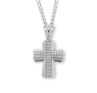 1 5 8 Inch Sterling Silver Cross With 24 Inch Chain 1