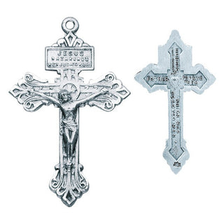 1 1/2" Sterling Silver "Pardon" Crucifix with 24" Chain