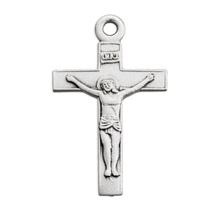 3/4-inch Sterling Silver Crucifix with 16-inch Chain and Box