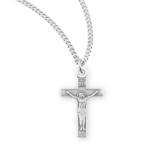 3 4 Inch Sterling Silver Crucifix With 16 Inch Chain And Box
