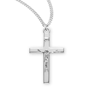 1 1 8 Inch Sterling Silver Crucifix With 20 Inch Chain 1