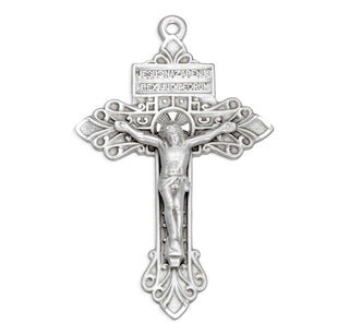 2-inch Sterling Silver Pardon Crucifix with 24-inch Chain