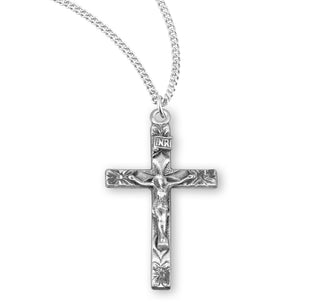 1 1 8 Inch Sterling Silver Crucifix With 18 Inch Chain