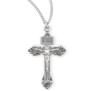 1 1 4 Inch Sterling Silver Pardon Crucifix With 24 Inch Chain