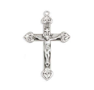 1 3/4-inch Sterling Silver Crucifix with 24-inch Chain