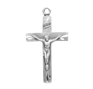 1-inch Sterling Silver Crucifix with 18-inch Chain