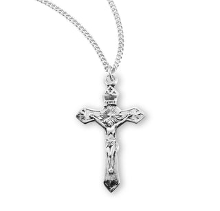 1 1 8 Inch Sterling Silver Crucifix With 18 Inch Chain 1