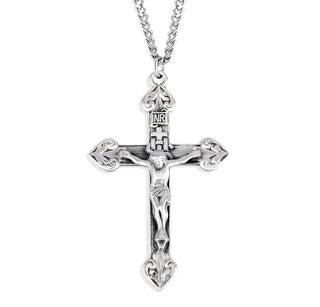 1 3 4 Inch Sterling Silver Crucifix With 24 Inch Chain 3