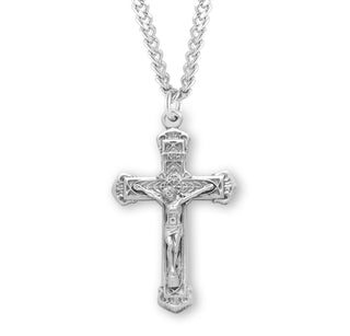 1 1 4 Inch Sterling Silver Crucifix With 20 Inch Chain